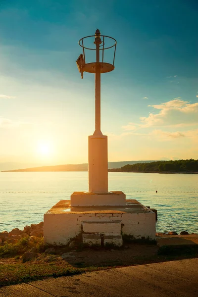 Faro Punat Isola Krk Croazia — Foto Stock