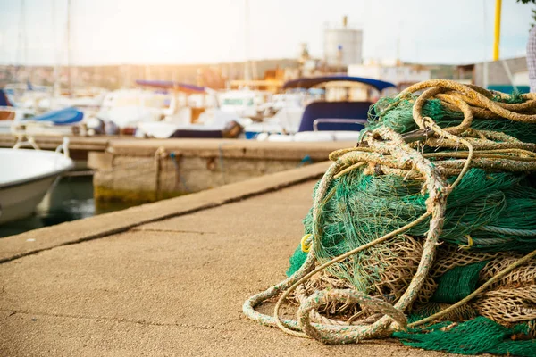 Fisknät Hamnen — Stockfoto