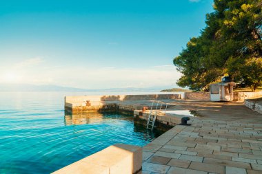 Krk Adası deniz manzarası, Hırvatistan