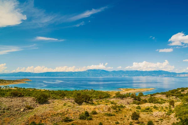 Vista Panoramica Sulla Baia Dell Isola Krk Croazia — Foto Stock