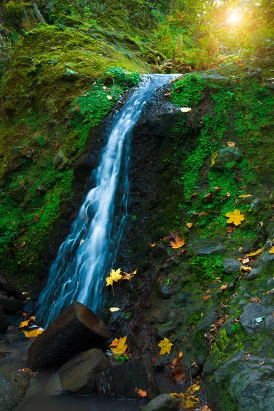 Ein Wasserfall Herbst Des Gebirges — Stockfoto