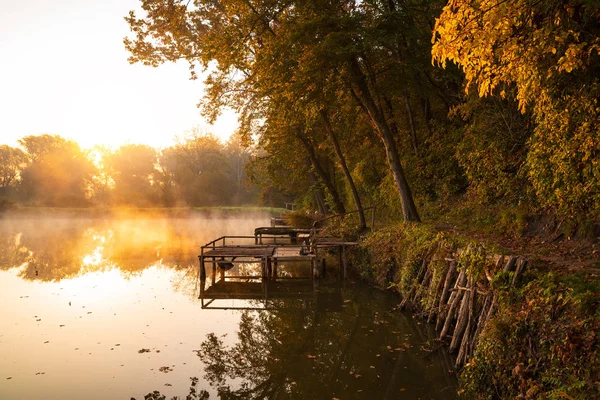 Autumn Lake Morning — Stock Photo, Image