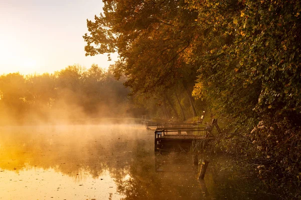 Autumn Lake Morning — Stock Photo, Image
