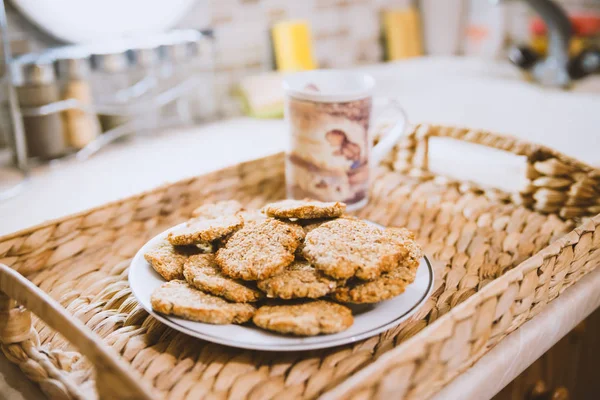 Oatmeal Cookies Table — Stock Photo, Image