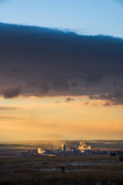 Termal istasyon bir duman kirliliği sanayi tüpü