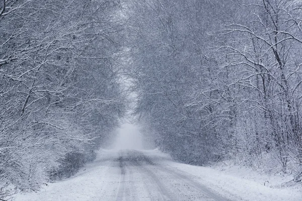 神奇的冬季之路 — 图库照片