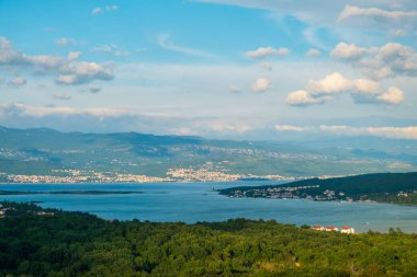 Hırvatistan 'ın Krk Adası' ndaki Soline hangarı