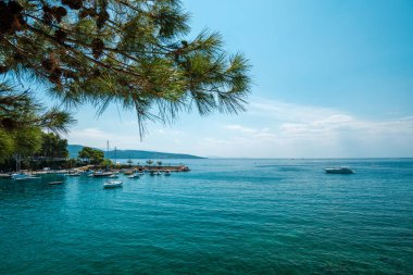 Hırvatistan 'ın Krk Adası yakınlarındaki denizde tekne