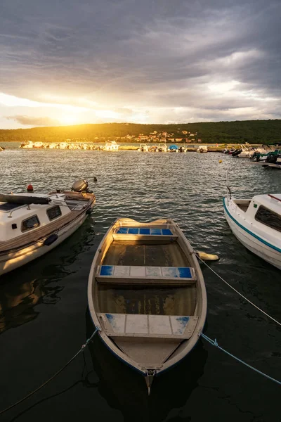 Boten Steiger Cizici Stad Krk Island Kroatië — Stockfoto