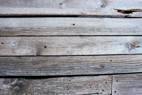 Holzboden Hintergrund mit Nägeln und Lücken zwischen den Dielen — Stockfoto
