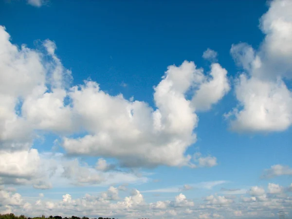 White Clouds Blue Sky Summer Day Sunny Weather — Stock Photo, Image