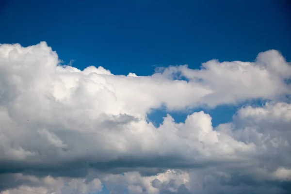 White Clouds Blue Sky Summer Day Sunny Weather — Stock Photo, Image