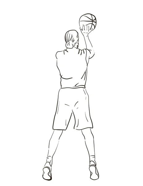 Basketball player playing — Stock Vector