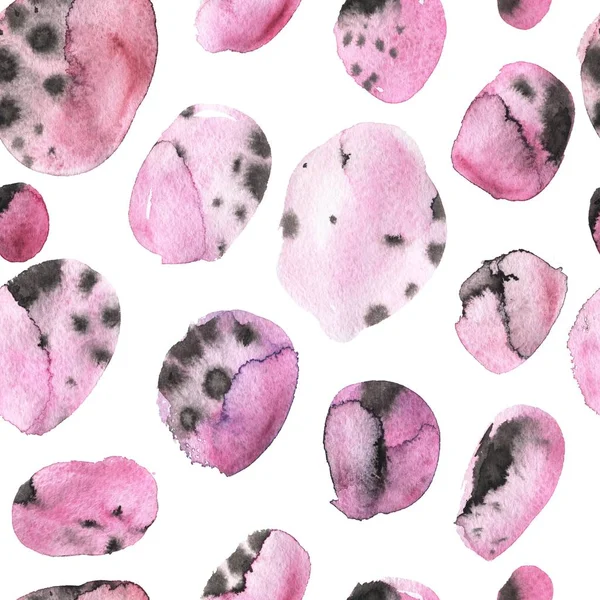 Watercolor polka dots seamless pattern — Stock Photo, Image