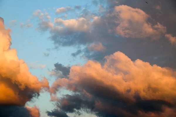 Abstracte Natuur Achtergrond Dramatisch Humeurig Roze Paars Blauw Bewolkte Zonsondergang — Stockfoto