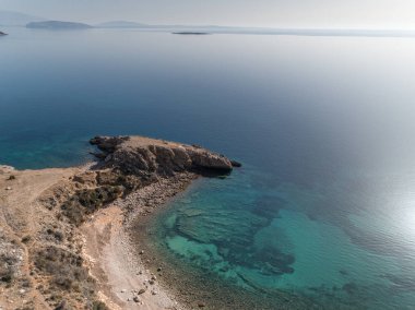 Kuşlar göz görünümü Stara Baska Hırvatistan Island Krk, Cennet plaj