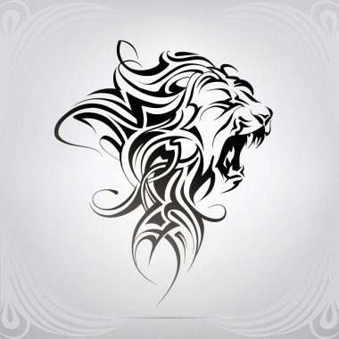 Aslan kafasından süsleme 
