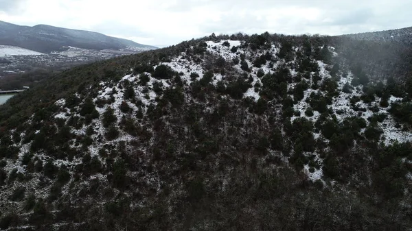 Sukko Lago Artificial Con Cipreses Invierno Anapa — Foto de Stock