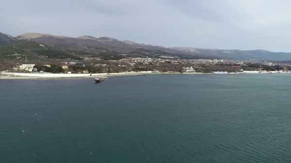 Χωριό Του Πόλη Kabardinka Κοντά Πόλη Του Γκελεντζίκ Ανάχωμα Του — Φωτογραφία Αρχείου