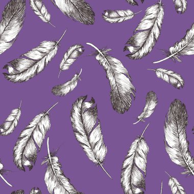 Frenk soğanı üzerindeki kuş tüylerinin beyaz ve siyah çizimi