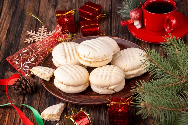미국 전통 크리스마스 쿠키 비스킷녹아내리는 순간들 — 스톡 사진