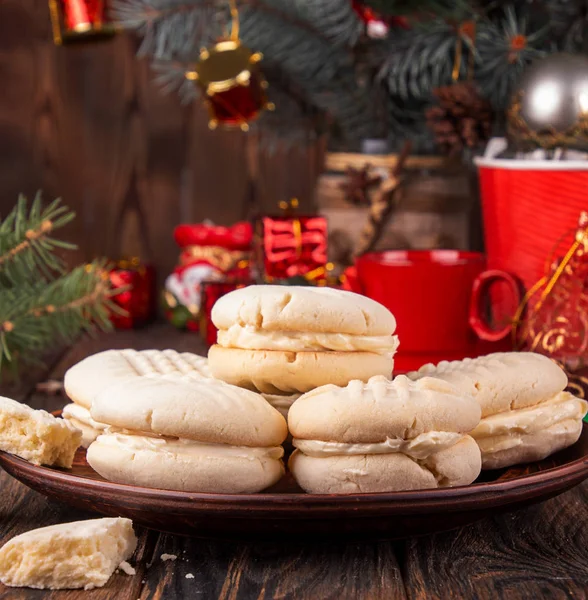Galletas tradicionales americanas de Navidad Galletas Momentos de fusión —  Fotos de Stock