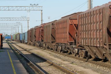 İstasyon, vagon, demiryolu, demiryolu üzerinde tren,