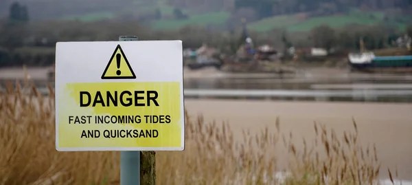 潮の干満と流砂 イギリス — ストック写真