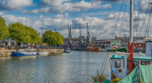 Bristol Docks Skjul Och Kranar England Storbritannien — Stockfoto