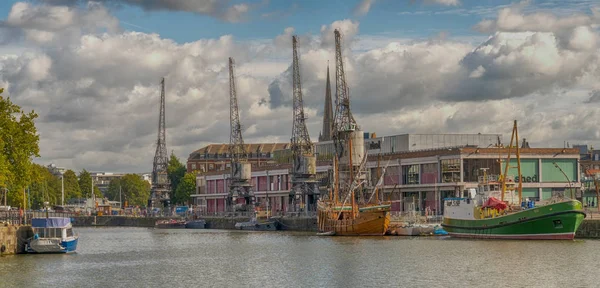 Bristol Docks Shed Cranes Inghilterra Regno Unito — Foto Stock