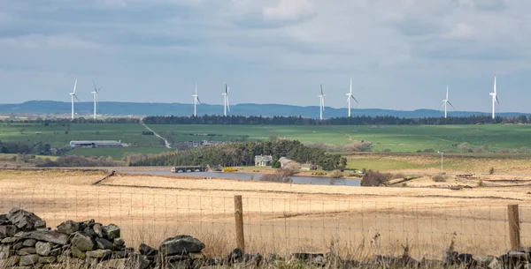 Windpark Und Scarkill Reservoir Auf Den North Yorkshire Dales England — Stockfoto