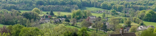 Vista Sheepscombe Con Chiesa Del Villaggio San Giovanni Apostolo Cotswolds — Foto Stock