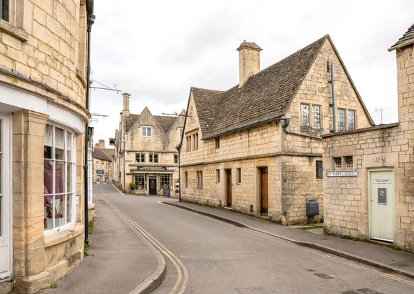 Narrow Streets Painswick Known Queen Cotswolds Houses Mainly Built Honey — Stock Photo, Image