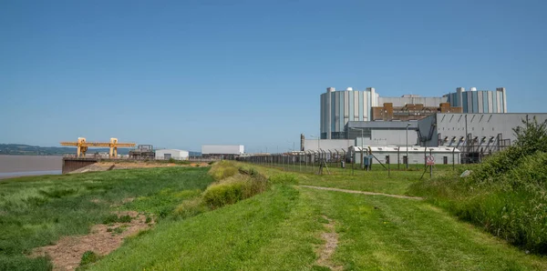 Kernkraftwerk Oldbury Magnox Jetzt Wurde Einer Der Ältesten Atomreaktoren Der — Stockfoto