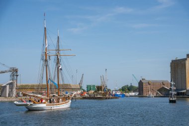 Yelken gemisi Anny içinde netlik Docks Gloucestershire, Birleşik Krallık