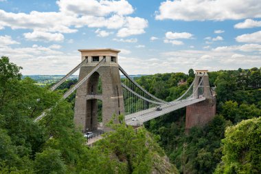 Clifton asma köprü kapsayan River Avon, Bristol, İngiltere