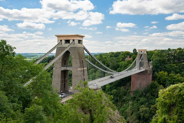 Clifton Suspension Bridge Enjambant Rivière Avon Bristol Royaume Uni — Photo