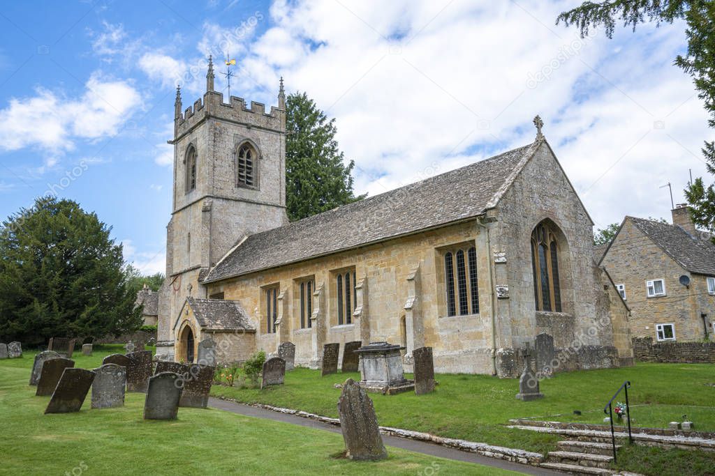 The parish church of St. Andrew, Naunton, Gloucestershire, United Kingdom
