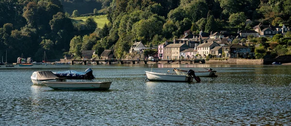 Boats on the River Dart at Dittisham, Devon, United Kingdom