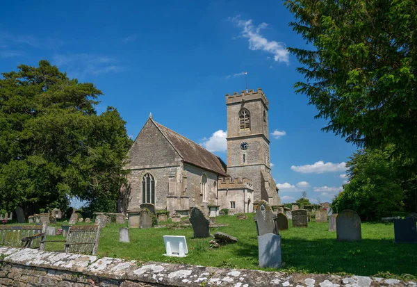 Laurence Church Longney Gloucestershire England Built 13Th Century Tower 14Th — Stock Photo, Image