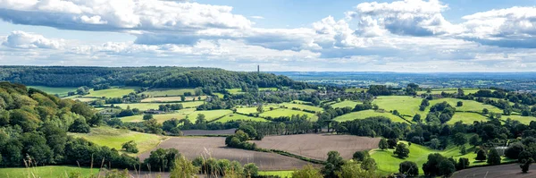 Stinchcombe Hill Looking Tyndale Monument North Nibley Cotswolds Gloucestershire England — стоковое фото