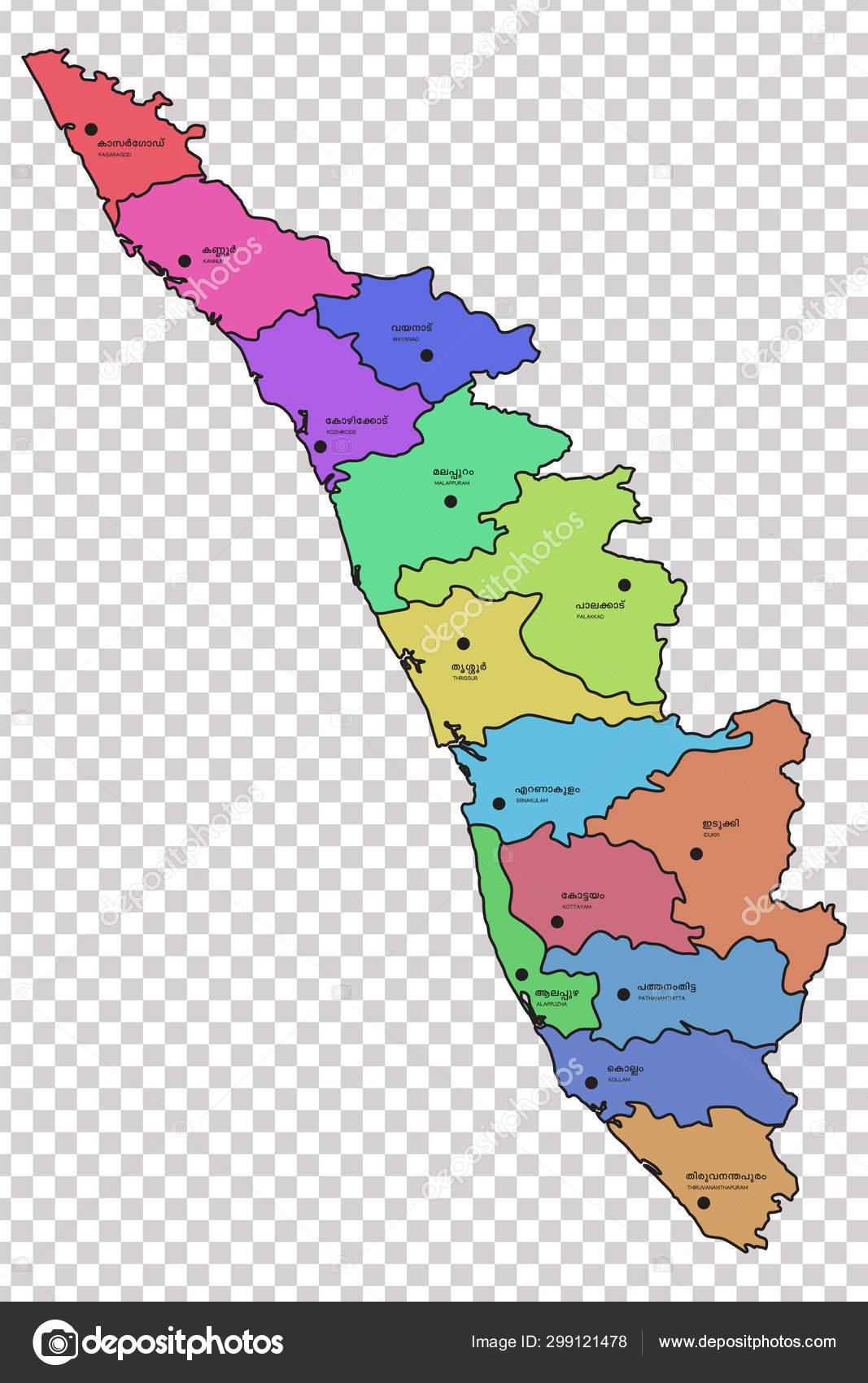 29 Kerala Map Vector Images Free Royalty Free Kerala Map Vectors Depositphotos