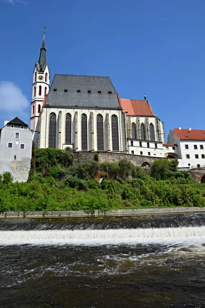 Widok Miasta Czeski Krumlov Wpisanych Listę Dziedzictwa Światowego Unesco Slajdów — Zdjęcie stockowe