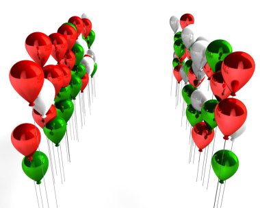 Birleşik Arap Emirlikleri Ulusal Günü Uae Balonu, Birliğin Ruhu, Uae Ulusal Bayrak Günü, Yıldönümü Kutlaması 2 Aralık, Uae 48 Bağımsızlık Günü, 3D illüstrasyon