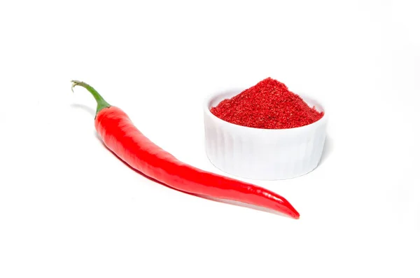 Chilli Pepper Spices White Background — Stock Photo, Image