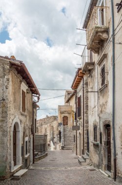 Castel del Monte, L'Aquila eyaletinin, Abruzzo, İtalya.
