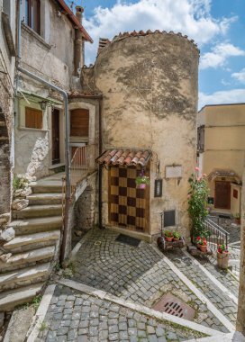 Castel del Monte, L'Aquila eyaletinin, Abruzzo, İtalya.