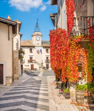 The picturesque village of Pescocostanzo on a sunny day. Abruzzo, central Italy. clipart