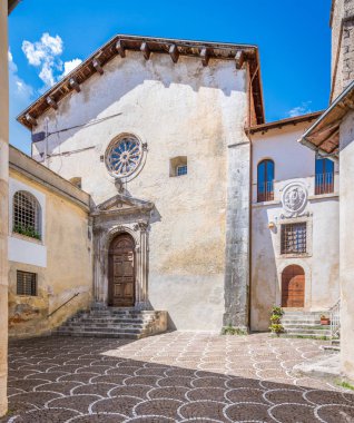 Tagliacozzo, Province of l 'Aquila, Abruzzo, Italya manzaralı manzara.
