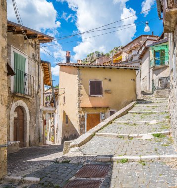 Tagliacozzo, Province of l 'Aquila, Abruzzo, Italya manzaralı manzara.